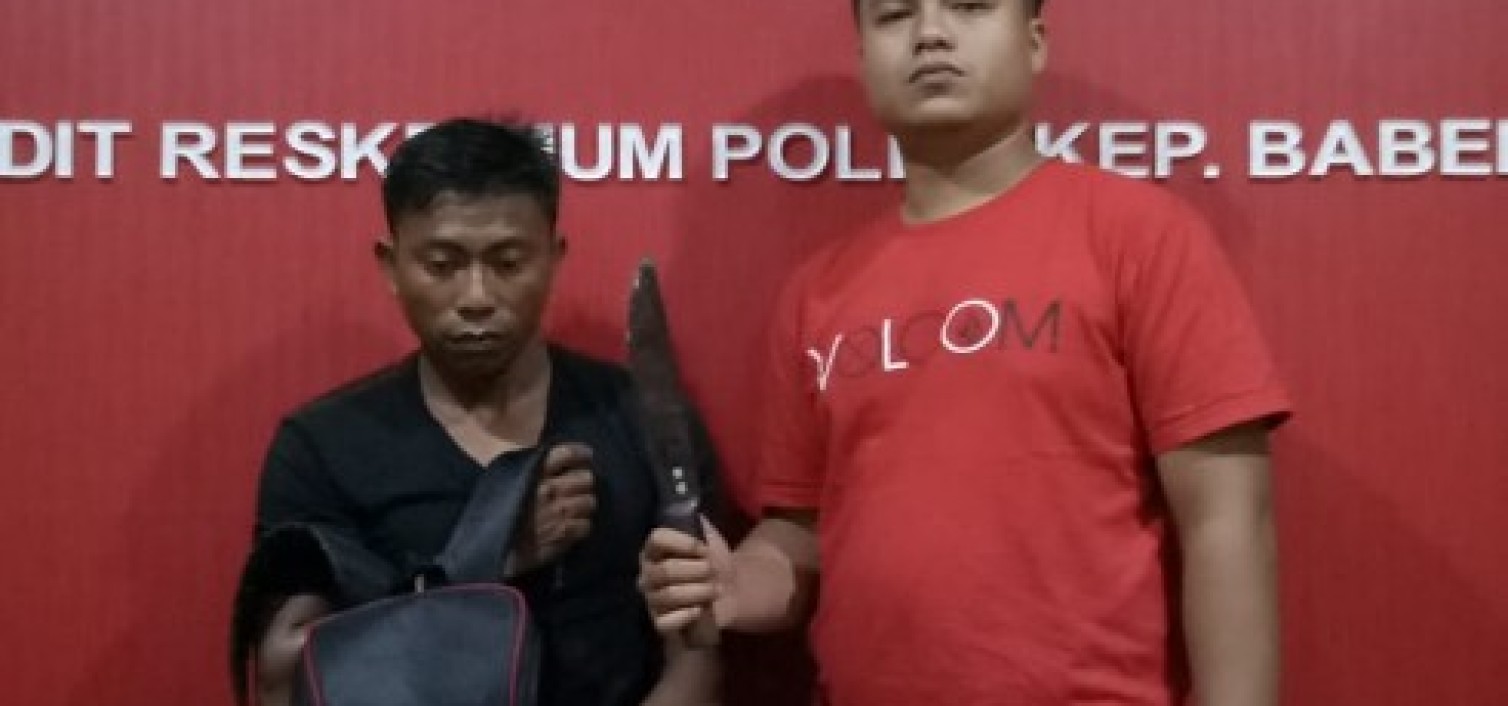 Tim Jatanras Polda Babel Amankan D Seorang Premanisme Bersenjata Tajam